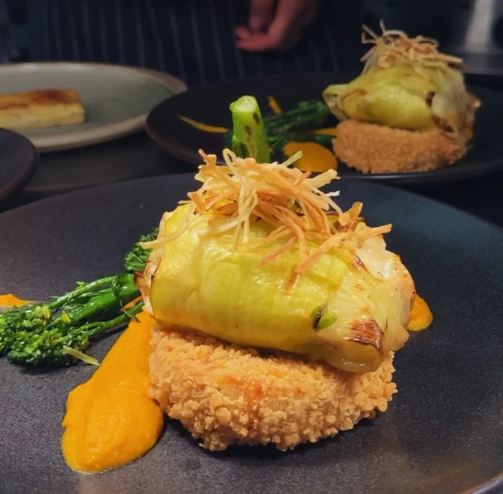 Ashford-AutumnMenu-2 Monkfish and leek dish at The Ashford Arms