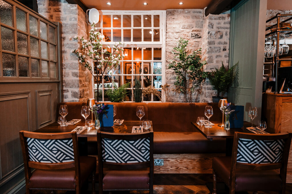 Tables in the restaurant