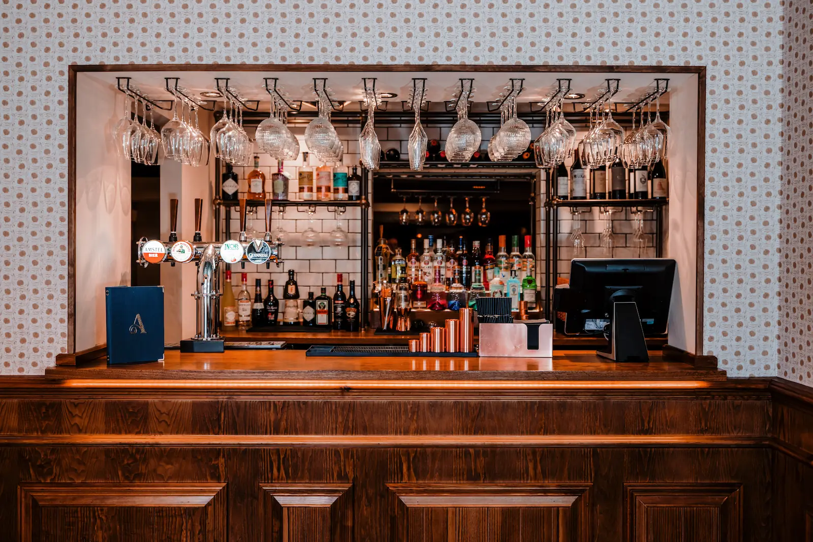 The bar at The Ashford Arms